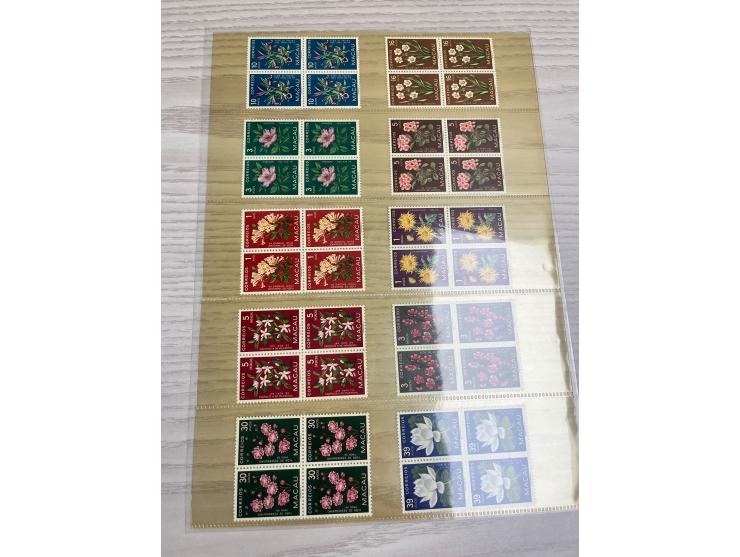 mostly in complete sests, including some blocks of 4. Large quantity. Please view.